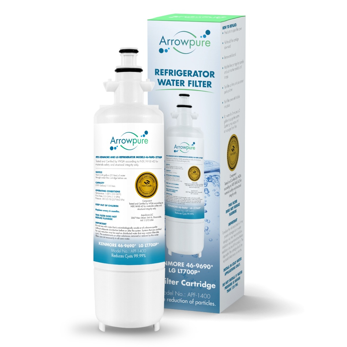 Arrowpure Refrigerator Water Filter Replacement APF-1400