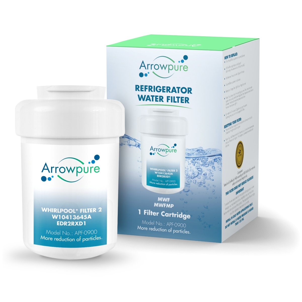 1 Pack Of Arrowpure Refrigerator Water Filter Replacement APF-0900