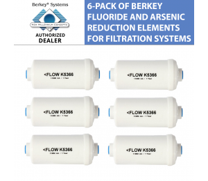 6 Pack Of Berkey Fluoride and Arsenic Reduction Elements