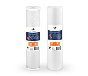 Aquaboon 5 Micron 20" x 4.5" CTO Carbon Block & Sediment Replacement Filter Cartridges Set (2 PCS)