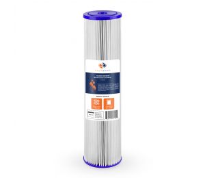 1 Pack Of Aquaboon 1 Micron 20 x 4.5 Inch Pleated Sediment Water Filter Cartridge AB-1PL20BB1M