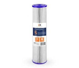 1 Pack Of Aquaboon 5 Micron 20 x 4.5 Inch Pleated Sediment Water Filter Cartridge AB-1PL20BB5M
