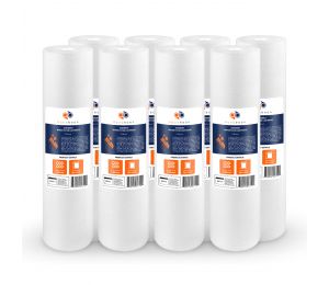 8 Pack Of Aquaboon 5 Micron 20 x 4.5 Inch Sediment Water Filter Cartridge