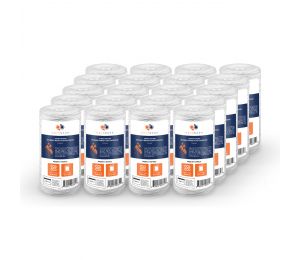 20 Pack Of Aquaboon 5 Micron 10 x 4.5 Inch String Wound Sediment Water Filter Cartridge