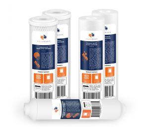 Replacement Set of 10 x 2.5 Inch Water Filter Cartridges by Aquaboon (5 PCS) AB-2C5M-2S5M-1I