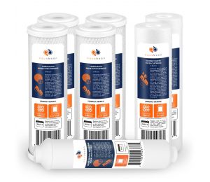 Replacement Set of 10 x 2.5 Inch Water Filter Cartridges by Aquaboon (7 PCS) AB-4C5M-2S5M-1I