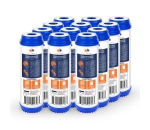 12 Pack Of Aquaboon 5 Micron 10 x 2.5 Inch. GAC Water Filter Cartridge