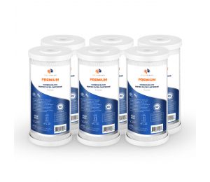 6 Pack Of Premium Aquaboon 5 Micron 10 x 4.5 Inch. Carbon block Water Filter Cartridge
