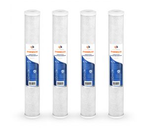 4 Pack Of Premium Aquaboon 5 Micron 20 x 2.5 Inch. Carbon block Water Filter Cartridge