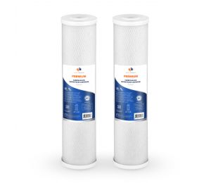 2 Pack Of Premium Aquaboon 5 Micron 20 x 4.5 Inch. Carbon block Water Filter Cartridge