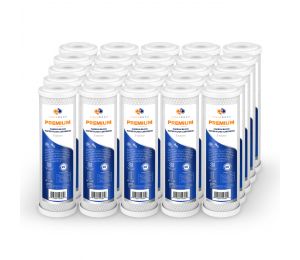 25 Pack Of Premium Aquaboon 5 Micron 10 x 2.5 Inch. Carbon block Water Filter Cartridge