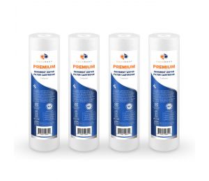 4 Pack Of Aquaboon Premium NSF CERTIFIED 1 Micron 10 x 2.5 Inch Sediment Water Filter Cartridge