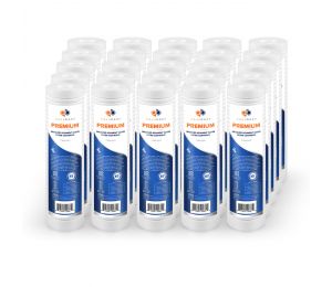 25 Pack Of Aquaboon Premium NSF CERTIFIED 1 Micron 10 x 2.5 Inch Grooved Sediment Water Filter Cartridge