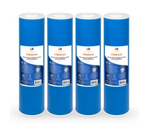 4 Pack Of Premium Aquaboon 5 Micron 20 x 4.5 Inch. GAC Water Filter Cartridge