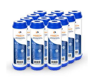 12 Pack Of Premium Aquaboon 5 Micron 10 x 2.5 Inch. GAC Water Filter Cartridge ABP-12G5M