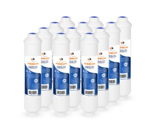 Aquaboon 12-Pack of Aquaboon Premium Inline Post/Carbon Polishing Water Filter Catridge Standard Size (Jaco Fiting) ABP-12T33J