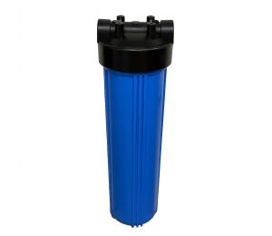 Aquaboon 20 x 4.5 Whole House Filter Housing With Pressure Gauge Valve (Housing Wrench, Pressure Gauge Valve, Bracket, Screws ARE NOT Included) AB-WH20BBPGE