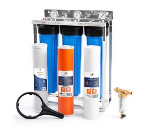 3-Stage 20" Whole House Water Purification System by Aquaboon AB-3WHPG20BB-1C20BB5MP-1K20BB-1S20BB5M