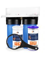 2-Stage 10" Whole House Water Filtration System by Aquaboon AB-2WH10BB-1C10BB5M-1PL10BB5M