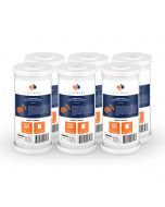 6 Pack Of Aquaboon 5 Micron 10 x 4.5 Inch. Carbon block Water Filter Cartridge