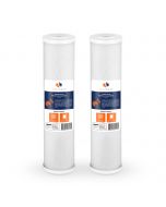 2 Pack Of Aquaboon 5 Micron 20 x 4.5 Inch. Carbon block Water Filter Cartridge