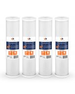 4 Pack Of Aquaboon 5 Micron 20 x 4.5 Inch. Carbon block Water Filter Cartridge