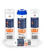 Replacement Set of 10 x 2.5 Inch Water Filter Cartridges by Aquaboon (4 PCS) AB-1C5M-1G5M-1S5M-1I