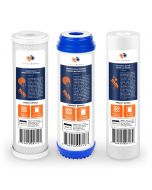 Replacement Set of 10 x 2.5 Inch Water Filter Cartridges by Aquaboon (3 PCS) AB-1C5M-1G5M-1S5M