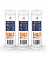 3 Pack Of Aquaboon 5 Micron 10 x 2.5 Inch. Carbon block Water Filter Cartridge