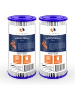 2 Pack Of Aquaboon 5 Micron 10 x 4.5 Inch Pleated Sediment Water Filter Cartridge AB-2PL10BB5M