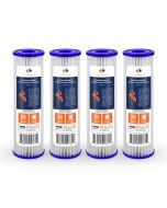 4 Pack Of Aquaboon 1 micron 10 x 2.5 Inch Pleated Sediment Water Filter Cartridge