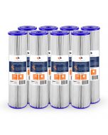 8 Pack Of Aquaboon 5 Micron 20 x 4.5 Inch Pleated Sediment Water Filter Cartridge AB-8PL20BB5M