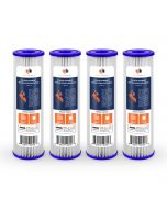 4 Pack Of Aquaboon 5 micron 10 x 2.5 Inch Pleated Sediment Water Filter Cartridge