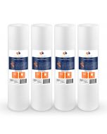 4 Pack Of Aquaboon 5 Micron 20 x 4.5 Inch Sediment Water Filter Cartridge