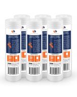 6 Pack Of Aquaboon 1 Micron 10 x 2.5 Inch Grooved Sediment Water Filter Cartridge