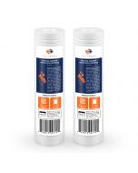 2 Pack Of Aquaboon 5 micron 10 x 2.5 Inch Grooved Sediment Water Filter Cartridge