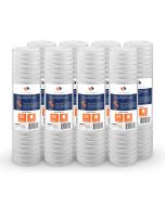 8 Pack Of Aquaboon 5 Micron 20 x 4.5 Inch String Wound Sediment Water Filter Cartridge
