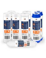 Replacement Set of 10 x 2.5 Inch Water Filter Cartridges by Aquaboon (8 PCS)