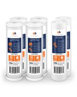 Replacement Set of 10 x 2.5 Inch Water Filter Cartridges by Aquaboon (6 PCS)