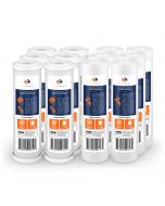 Replacement Set of 10 x 2.5 Inch Water Filter Cartridges by Aquaboon (12 PCS)
