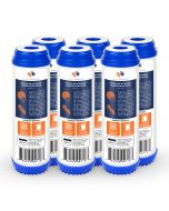 6 Pack Of Aquaboon 5 Micron 10 x 2.5 Inch. GAC Water Filter Cartridge