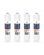 4 Pack Of T33 Compatible 10x2 Inch. Inline Pre/Post Membrane Filter Cartridge by Aquaboon (Jaco Fitting) AB-4T33J