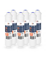 6 Pack Of T33 Compatible 10x2 Inch. Inline Pre/Post Membrane Filter Cartridge by Aquaboon (Jaco Fitting) AB-6T33J