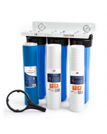 3-Stage 20" Whole House Water Filtration System by Aquaboon AB-3WHPG20BBW-1G20BB5M-1S20BB5M-1SW20BB5M