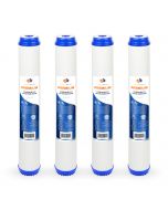 4 Pack Of Premium Aquaboon 5 Micron 20 x 2.5 Inch. GAC Water Filter Cartridge ABP-4G205M