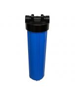 Aquaboon 20 x 4.5 Whole House Filter Housing With Pressure Gauge Valve (Housing Wrench, Pressure Gauge Valve, Bracket, Screws ARE NOT Included) AB-WH20BBPGE