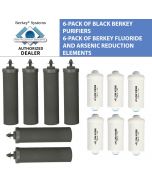 Berkey Big Berkey Drinking Water Filtration System with 12 Filters - 6 Black Filters and 6 Fluoride Filters (2.25 Gallon)