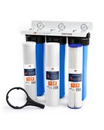 3-Stage 20" Whole House Water Filtration System by Aquaboon AB-3WH20BB-1C20BB5M-1S20BB5M-1SW20BB5M