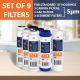 Replacement Set of 10 x 2.5 Inch Water Filter Cartridges by Aquaboon (9 PCS)