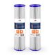 2 Pack Of Aquaboon 1 Micron 10 x 4.5 Inch Pleated Sediment Water Filter Cartridge AB-2PL20BB1M